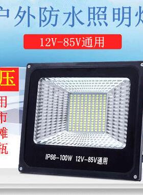 低压LED投光灯船用夜钓防水高亮通用低频闪30W50W100W户外泛光灯