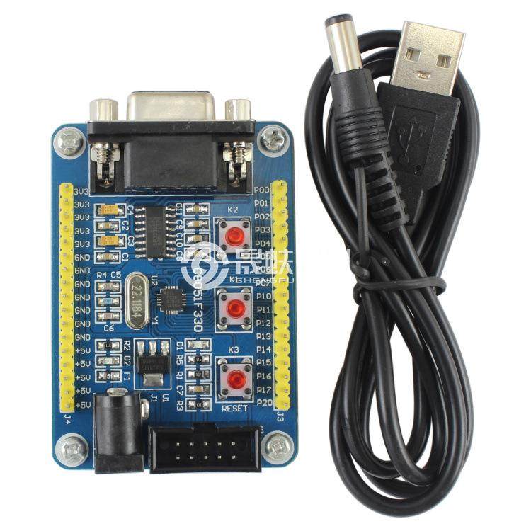 C8051F330核心超小系统开发板 C8051F编程实验板原理图实例+USB线
