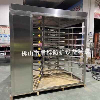 全高封闭式旋转门 小区工厂进出大门不锈钢栅栏闸 防尾随单向转闸