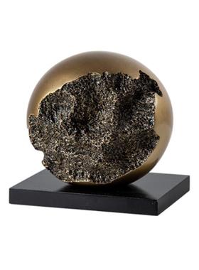 北欧创意仿铜圆球形雕塑摆件现代家居客厅玄关桌面抽象艺术装饰品