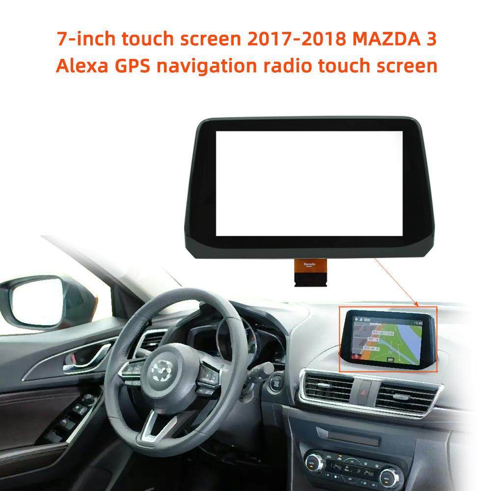 7 寸B61A611J0触摸屏2017-18年MAZDA3 Alexa导航收音机电容触摸屏
