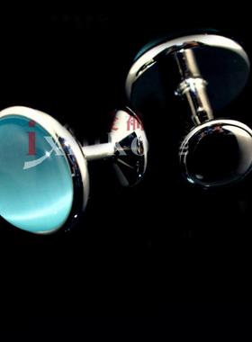 英博xiukou蓝色猫眼石圆形袖扣袖钉法式半宝石纽扣cufflink910018