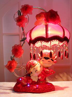 新款我爱你创意LED婚庆娃娃礼品台灯 婚房温馨摆件 红色结婚礼品
