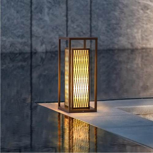 中山灯具厂新中式草坪灯不锈钢庭院灯草坪灯防水样板房楼盘景观灯