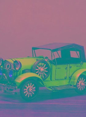 复古怀旧老式汽车模型创意老爷车桌面摆件客厅酒柜书架