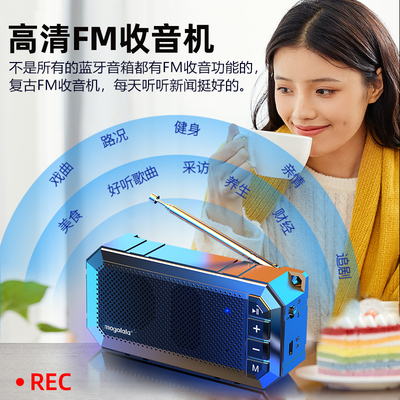 收音机音响一体机多功能超重低音无线蓝牙迷你小型智能老年随身听