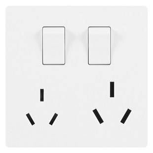 二开六孔插座86型厨房专用带开关两三孔空调热水器10孔插座面板