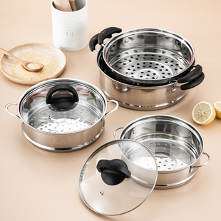 电煮锅蒸笼不锈钢蒸格蒸锅笼屉配件蒸屉家用万能蒸盘篦子通用