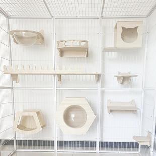 自由空间猫笼子悬挂式休息平台猫咪攀爬梯床木板跳台挂式猫爬架