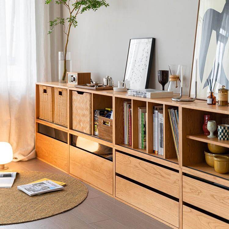 北欧实木书柜 家用客厅落地收纳展示柜小户型简约抽屉储物柜组合,鲜花速递/花卉仿真/绿植园艺,割草机/草坪机,淘宝优惠券,粉丝福利购,淘宝优惠卷