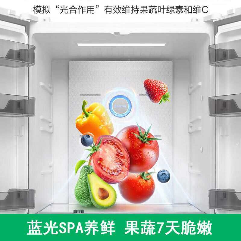 容声495升双系统冰箱十字四开门白色省电风冷无霜