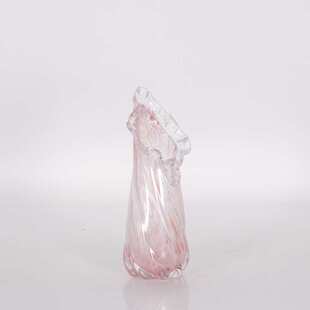 彩色手工玻璃花瓶摆件家居工艺品琉璃装饰白菜瓶花边口装饰碗摆件