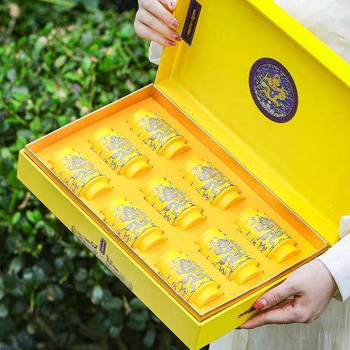 小罐茶叶包装盒高档红茶西洋参片黑枸杞虫草茶6-9罐礼盒装空盒