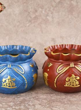 宏达 黄铜压铸彩绘 福袋 钱袋创意抖音爆款礼品摆件