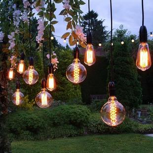 户外防水灯串插电led灯串室外露营灯串庭院花园装饰氛围灯S14灯串