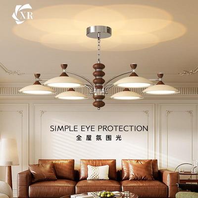 2025新款客厅吊灯大厅主灯奶油风高级感中古风法式中山套餐灯具