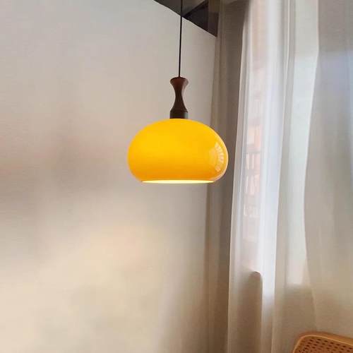 中古包豪斯卧室书房吊灯法式床头餐厅餐桌吧单头灯创意现代玻璃灯