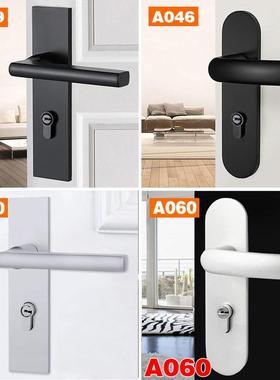 太空铝黑色门锁室内5845磁吸静音执手锁房门锁具卧室实木门执手锁