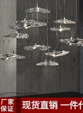 北欧个性餐厅吧台后现代设计师民宿酒吧咖啡厅楼梯间艺术玻璃吊灯