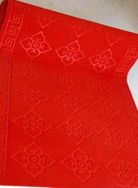 大红色走道毯走廊毯楼梯毯宾馆酒店过道卷材拉绒压花防滑地毯