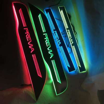 4片07-2019普瑞维亚七彩门槛条PREVIA带LED灯迎宾踏板ACR50门坎条