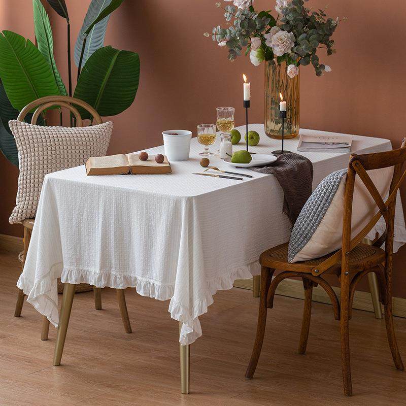 木耳边提花桌布纯色水洗棉布艺现代简约餐厅家用餐桌桌布茶几盖巾,鲜花速递/花卉仿真/绿植园艺,割草机/草坪机,淘宝优惠券,粉丝福利购,淘宝优惠卷