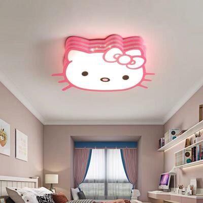 创意新款儿童房吸顶灯Holle Kitty女生卧室吸顶灯护眼LED吸顶灯具