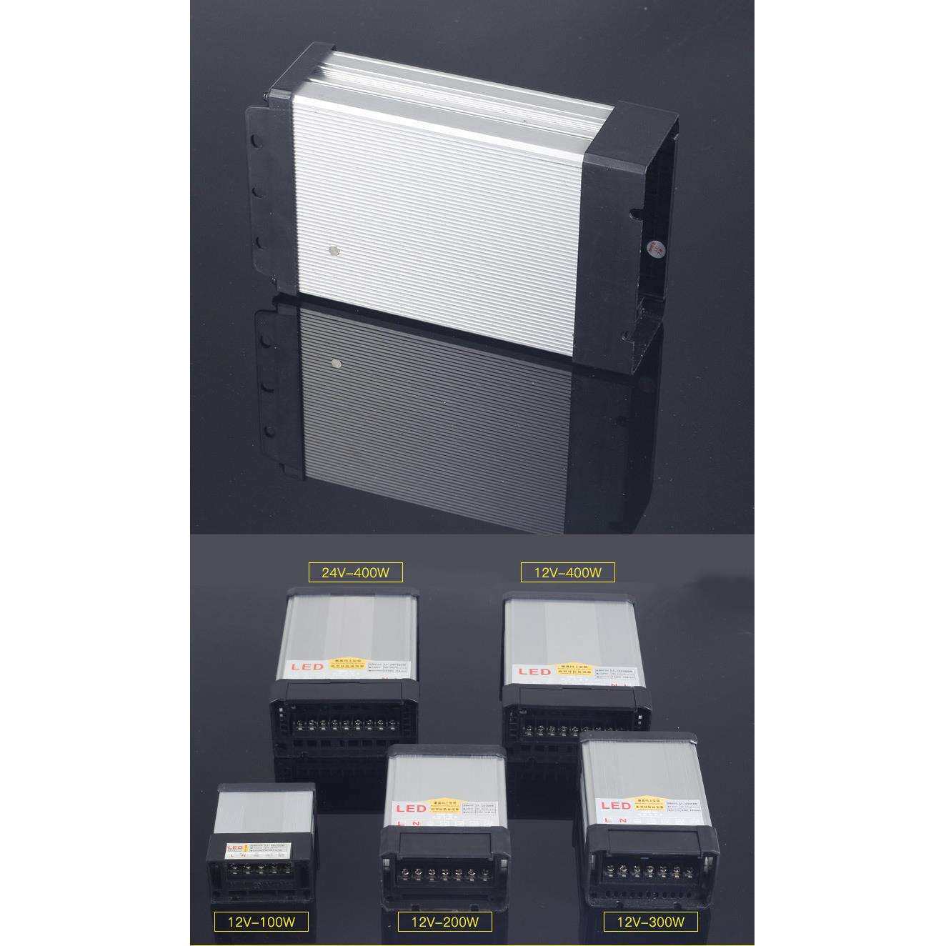 led数码管防雨开关电源400W变压器12v灯带户外模组室外线条灯24V