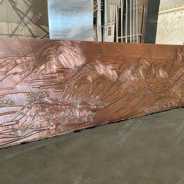 锻铜浮雕大型铜浮雕壁画玻璃钢仿铜浮雕纯铜雕刻紫铜浮雕影壁制作
