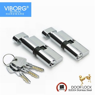 T*香港域堡304不锈钢分体锁房门室内卧室卫生间执手锁套装85V58