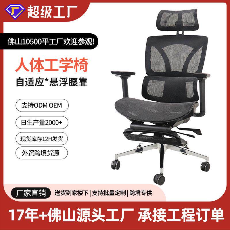 瑞景浠人体工学椅办公椅家用电脑椅舒适久坐可躺护腰老板椅电竞椅