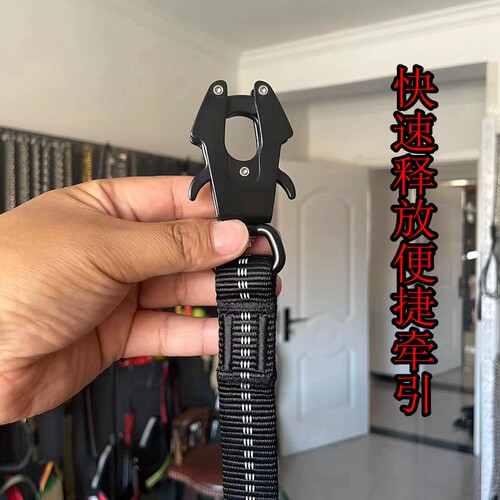 便捷式遛狗牵引绳训练牵引带训狗快速释放钩训犬尼龙绳新款遛狗绳
