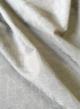 窗帘面料布料B7505银丝方块6色可选