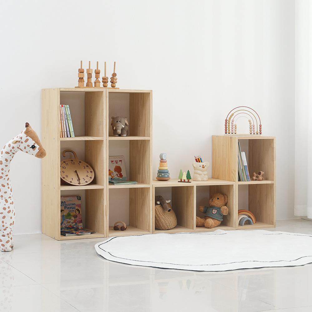 儿童房书柜自由组合柜子实木格子柜落地绘本书架玩具收纳置物架,住宅家具,儿童书柜,淘宝优惠券,粉丝福利购,淘宝优惠卷