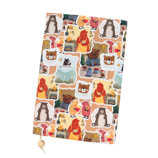 真我 可爱童趣手工布书衣手账A5A6手账本记事本封套日记 森林贴画