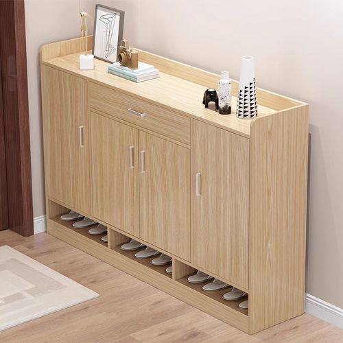 简易鞋架子家用门口室内好看卧室收纳简约防尘入门实木色鞋柜