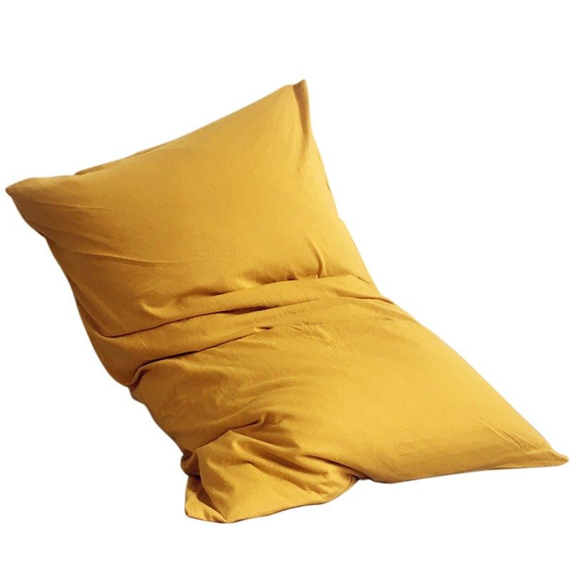 天竺棉枕套纯色单人学生纯棉一只装成人大号一对包邮针织棉枕头套