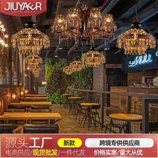 东南亚复古波西米亚吊灯创意咖啡馆西餐厅火锅店泰式 灯具 异域风格