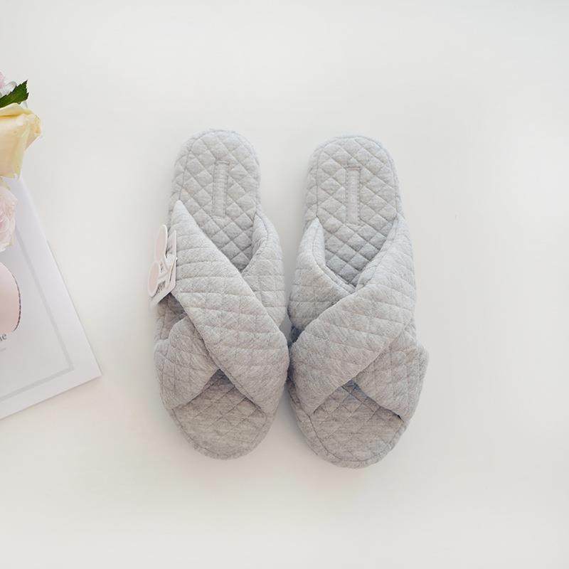 halluci新品交叉菱格纹加厚防滑底室内家居拖鞋 可外穿棉拖鞋,居家布艺,居家亚麻拖鞋,淘宝优惠券,粉丝福利购,淘宝优惠卷