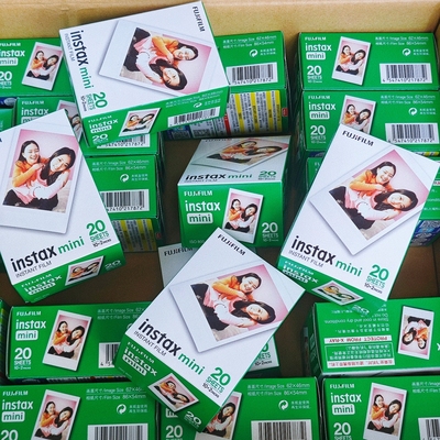 富士mini evo相纸彩色边框10张盒装适用富士拍立得迷你全系列机型