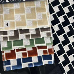 门幅140cm绒布复合几何图案沙发布料仿割绒面料抱枕布样板房布料