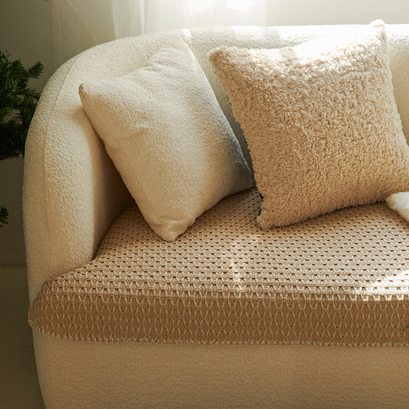 偏爱集夏季沙发垫手工棉麻编织定制现代奶油风高档文艺复古沙发垫