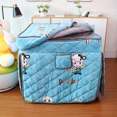 八面揭开桌面揭盖烤火被加绒加厚冬季取暖罩正方形电暖炉套烤火罩