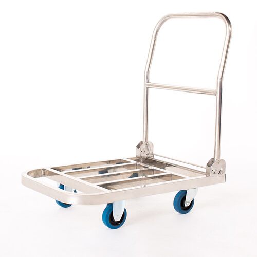 托士达不锈钢方管手推车平板车拖车钢板车拉货车折叠小推车搬运车