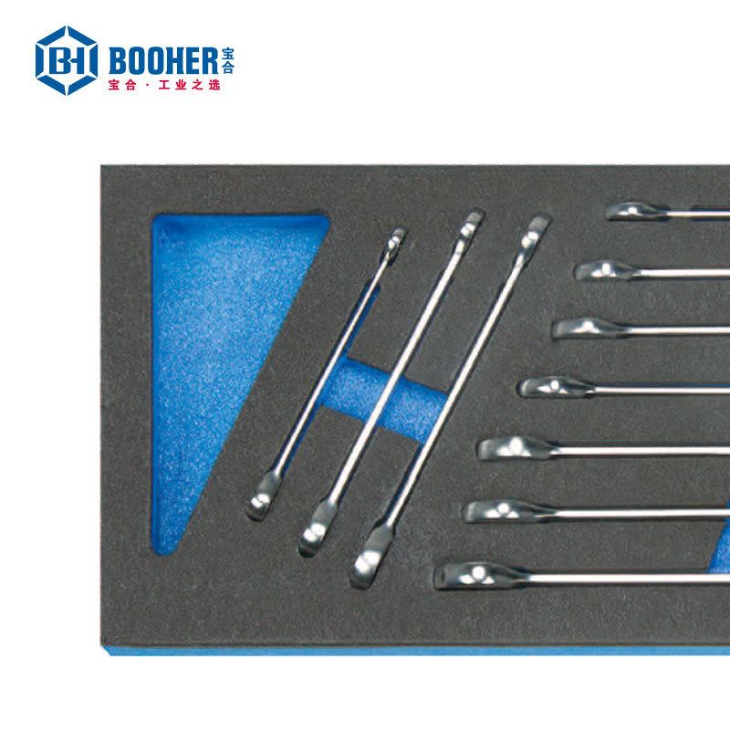 宝合Booher1803020 10件防滑两用棘轮扳手套装机修汽修维修工具