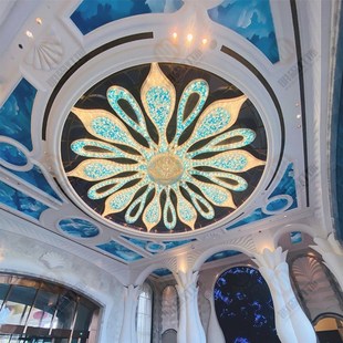 定制酒店大堂花瓣水晶灯饭店包厢走廊装饰吊灯别墅创意客厅挑空灯