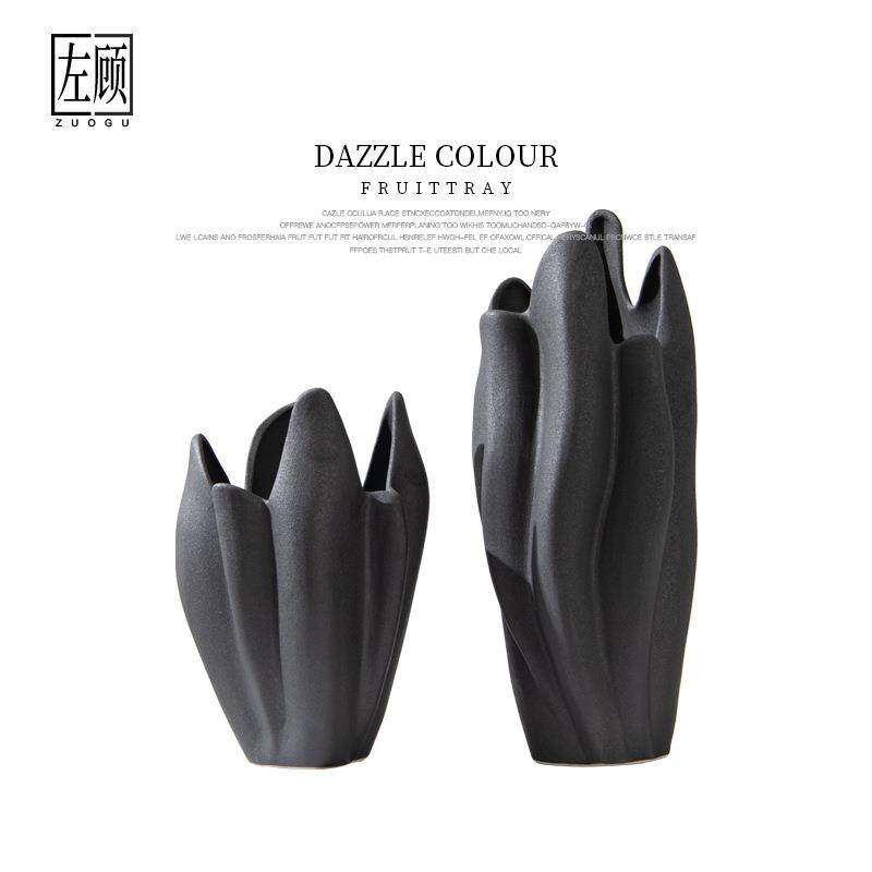 左顾 异形陶瓷纯色花瓶插花摆件客厅电视柜样板间软装家居装饰品,鲜花速递/花卉仿真/绿植园艺,割草机/草坪机,淘宝优惠券,粉丝福利购,淘宝优惠卷