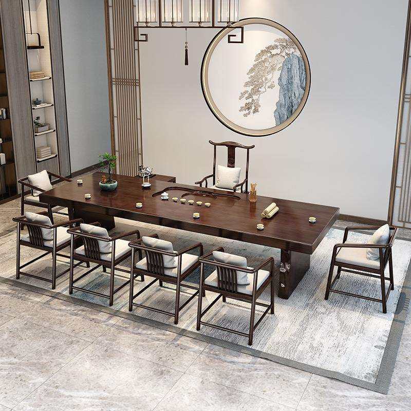 新中式办公室实木茶桌椅组合家用客厅会客泡茶桌简约大板原木茶桌,模玩/动漫/周边/娃圈三坑/桌游,模型制作工具/辅料耗材,淘宝优惠券,粉丝福利购,淘宝优惠卷