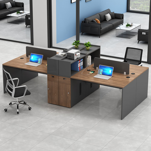 财务办公桌职员工作桌家具工位桌椅组合简约现代屏风隔断四人位