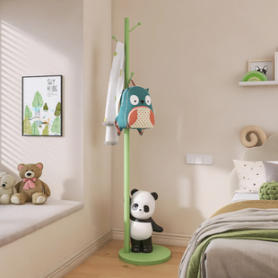 奶油风熊猫落地摆件衣帽架挂衣架挂包架卧室客厅家用晾衣架装饰品